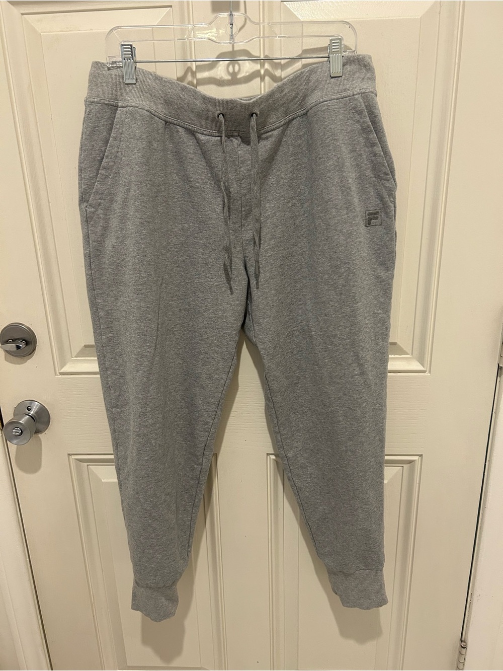 Fila Women’s  Light Gray Cotton Blend Jogger Sweatpants